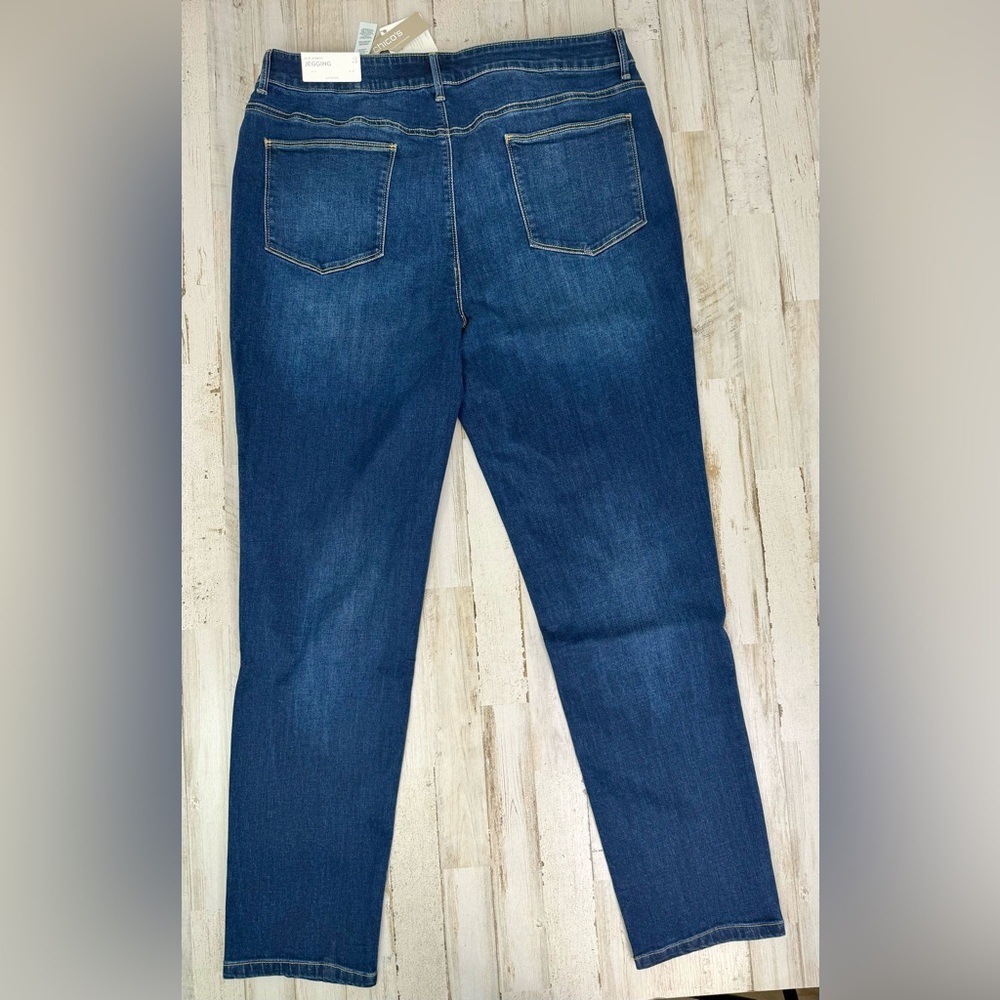 CHICO’S The Platinum Jeggings 3 Blue Denim Slim Tapered Fit NWT - Picture 8 of 10